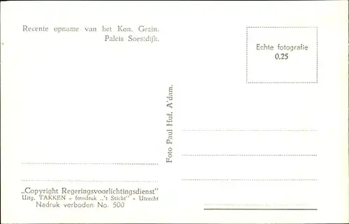 Ak Königin Juliana und Prinz Bernhard mit Töchtern