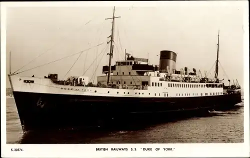 Ak Fährschiff SS Duke of York der British Railways