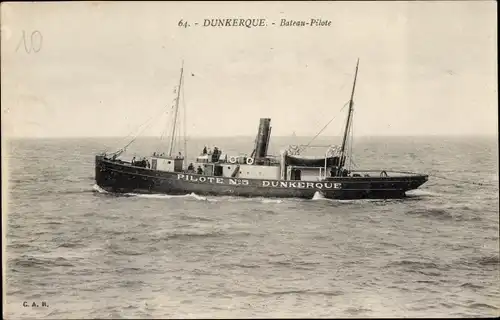 Ak Dunkerque Dünkirchen Nord, Bateau Pilote