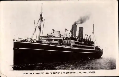 Ak Steamer SS Melita, Dampfschiff, CPS