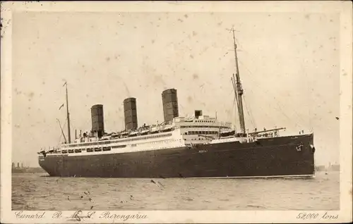 Ak Cunard Line, R.M.S. Berengaria, Dampfschiff, Ansicht Steuerbord