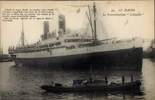 Ak Le Havre Seine Maritime, Paquebot Lafayette