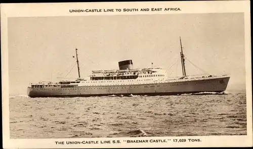 Ak SS Braemar Castle, Passagierschiff