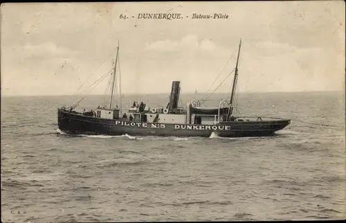 Ak Dunkerque Dünkirchen Nord, Bateau Pilote, Lotsenboot