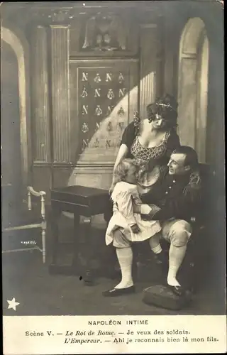 Ak Napoleon Intime, Scene V, Le Roi de Rome, l'Empereur