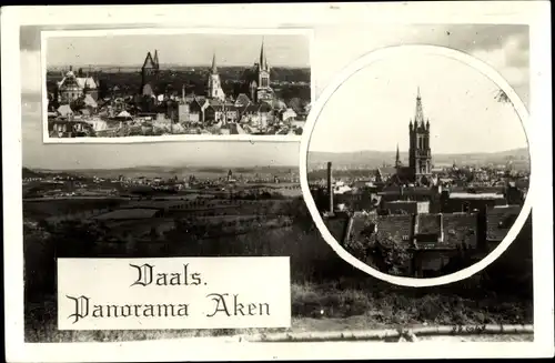 Ak Vaals Aken Limburg, Panorama, Kirchtürme, Ort, Landschaft