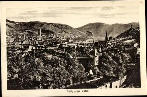 Ak Ústí nad Labem Aussig an der Elbe, Stadt gegen Süden