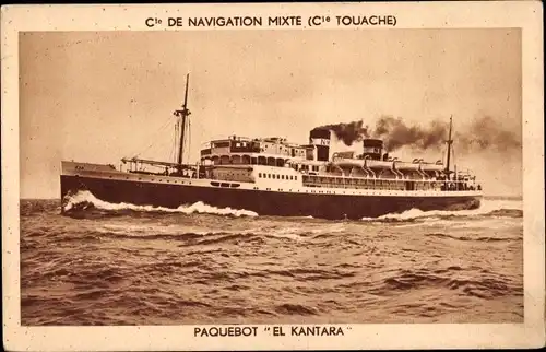 Ak Paquebot El Kantara, Dampfschiff auf See, Compagnie de Navigation Mixte