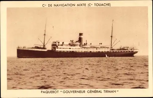 Ak Dampfer Gouverneur General Tirman, Compagnie de Navigation Mixte