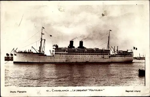 Ak Casablanca, Paquebot Koutoubia, Compagnie de Navigation Paquet, CNP