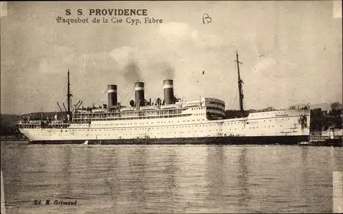 Ak Paquebot SS Providence, Fabre Line