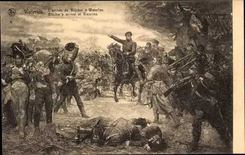 Ak Waterloo Wallonisch Brabant, L'Arrivee de Blücher a Waterloo