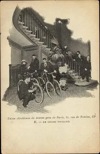 Ak Paris IX Opéra, Union chretienne de Jeunes gens de Paris, rue de Trevise