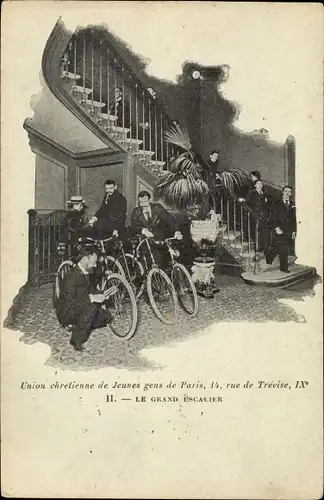 Ak Paris IX Opéra, Union chretienne de Jeunes gens de Paris, rue de Trevise