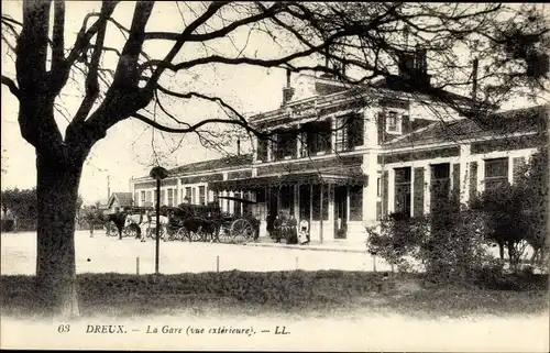 Ak Dreux Eure et Loir, La Gare