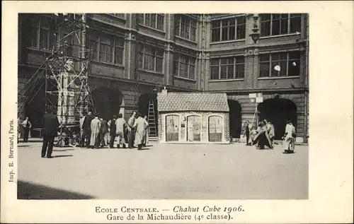 Ak Paris III., Ecole Centrale, Chahut Cube 1906, Gare de la Michaudiere