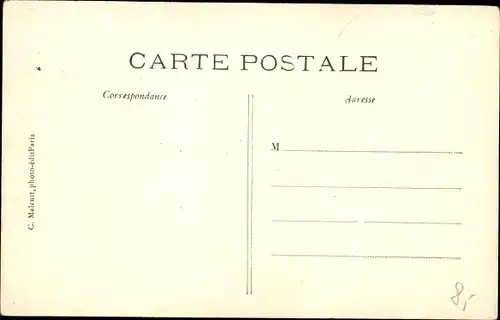 Ak Ballon dirigéable Ville de Paris, Henri Deutsch, Surcouf, Kapferer, Französisches Luftschiff