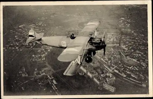 Ak Nase Vojsko, Rada IV, Tschechisches Militärflugzeug in der Luft, Doppeldecker