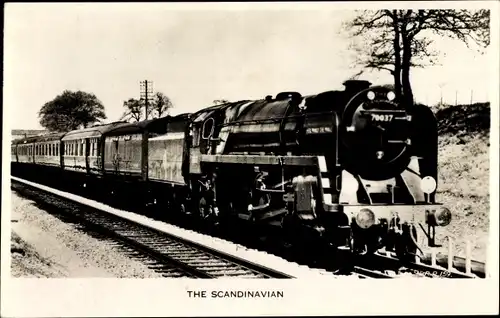 Ak Britische Eisenbahn, The Scandinavian, Dampflok No. 70037