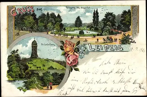 Litho Leipzig in Sachsen, Rosenthal, Scherbelberg, Aussichtsturm