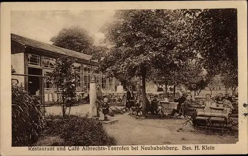 Ak Berlin Zehlendorf Wannsee Albrechts Teerofen, Gartenrestaurant, Cafe