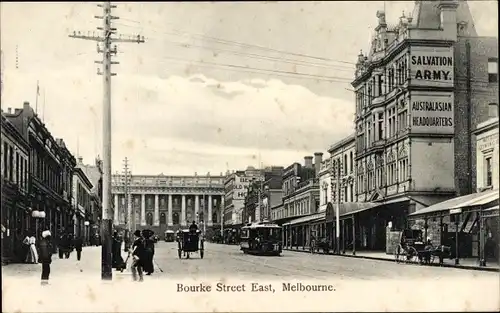 Ak Melbourne Australien, Bourke Street East