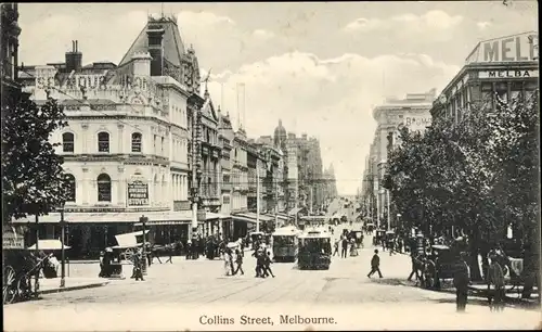 Ak Melbourne Australien, Collins Street