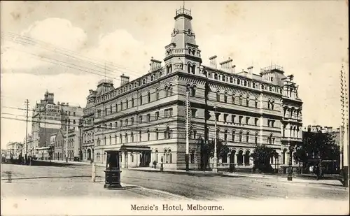 Ak Melbourne Australien, Menzie's Hotel