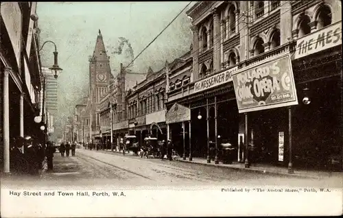 Ak Perth Western Australia, Hay Street and Town Hall