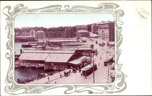 Passepartout Ak Sydney Australien, Circular Quay