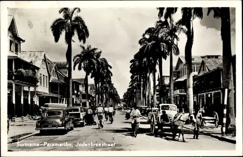 Ak Paramaribo Suriname, Jodenbreestraat