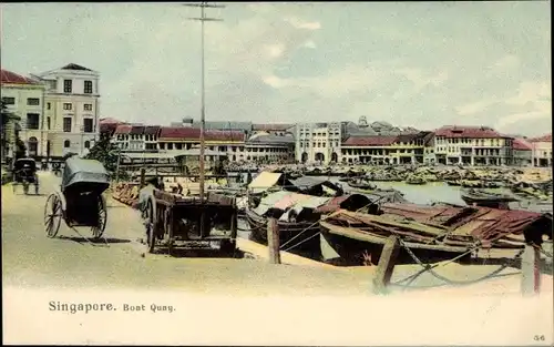 Ak Singapore Singapur, Boat Quay, Rickshaw