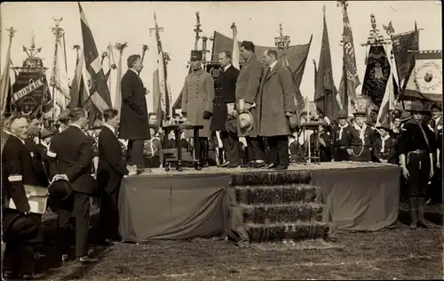 Foto Ak 's Gravenhage Den Haag Südholland, Flughafen, Fokker, Empfang 1925
