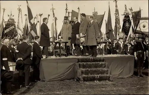 Foto Ak 's Gravenhage Den Haag Südholland, Flughafen, Fokker, Empfang 1925