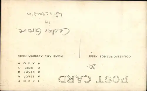 Foto Ak Cedar Grove Wisconsin USA, Straßenpartie