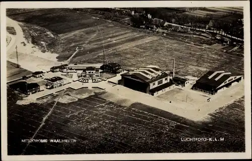 Foto Ak Waalhaven Rotterdam Südholland Niederlande, Aerodrome, KLM Luchtfoto