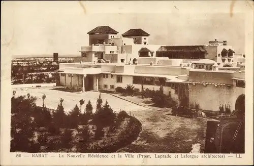 Ak Rabat Marokko, La Nouvelle Residence et la Ville, Prost, Laprade et Laforgue architectes