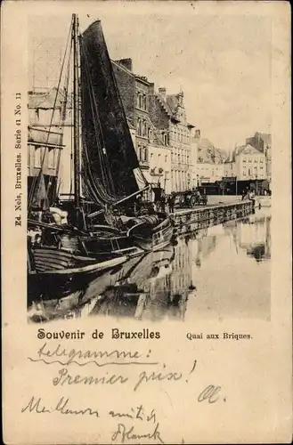 Ak Bruxelles Brüssel, Quai aux Briques