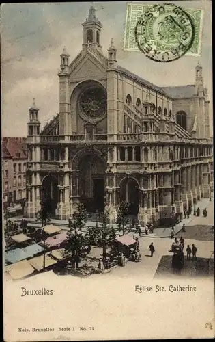 Ak Bruxelles Brüssel, Église St. Catherine