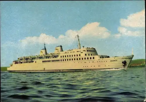 Ak MS Sassnitz, Eisenbahnfährschiff der Deutschen Reichsbahn