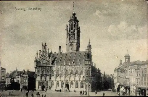 Ak Middelburg Zeeland Niederlande, Stadhuis