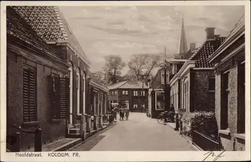 Ak Koudum Friesland Niederlande, Hoofdstraat