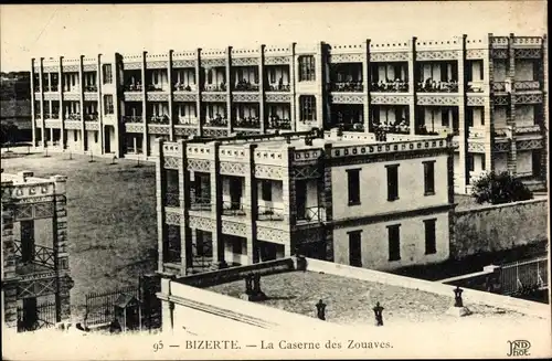 Ak Bizerte Tunesien, La Caserne des Zouaves, Kaserne