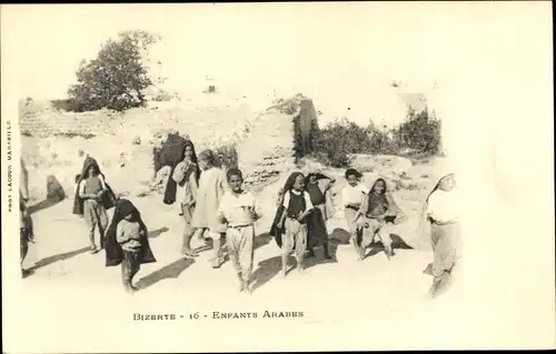 Ak Bizerte Tunesien, Enfants Arabes