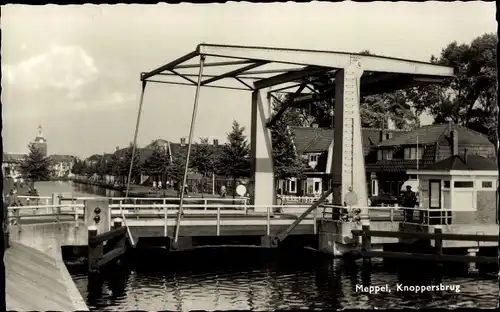 Ak Meppel Drenthe Niederlande, Knoppersbrug