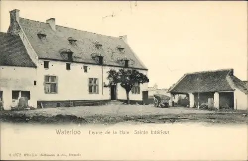 Ak Waterloo Wallonisch Brabant, Ferme de la Haie Sainte Intérieur