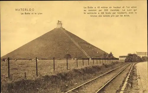 Ak Waterloo Wallonisch Brabant, La Butte et le Lion