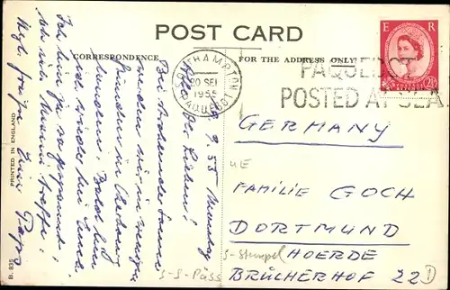 Ak Dampfer RMS Queen Elizabeth, Cunard Line