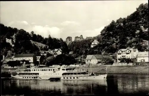 Ak Rathen an der Elbe Sächsische Schweiz, MS Karl Marc, Salondampfer