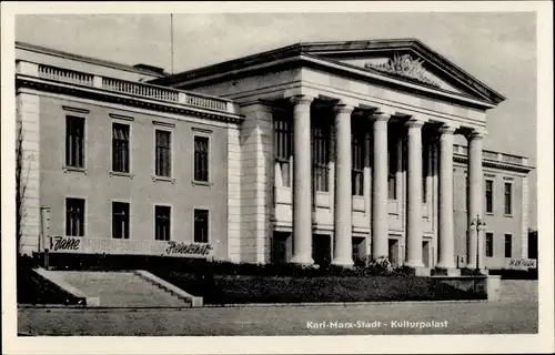 Ak Karl Marx Stadt Chemnitz in Sachsen, Kulturpalast, Außenansicht